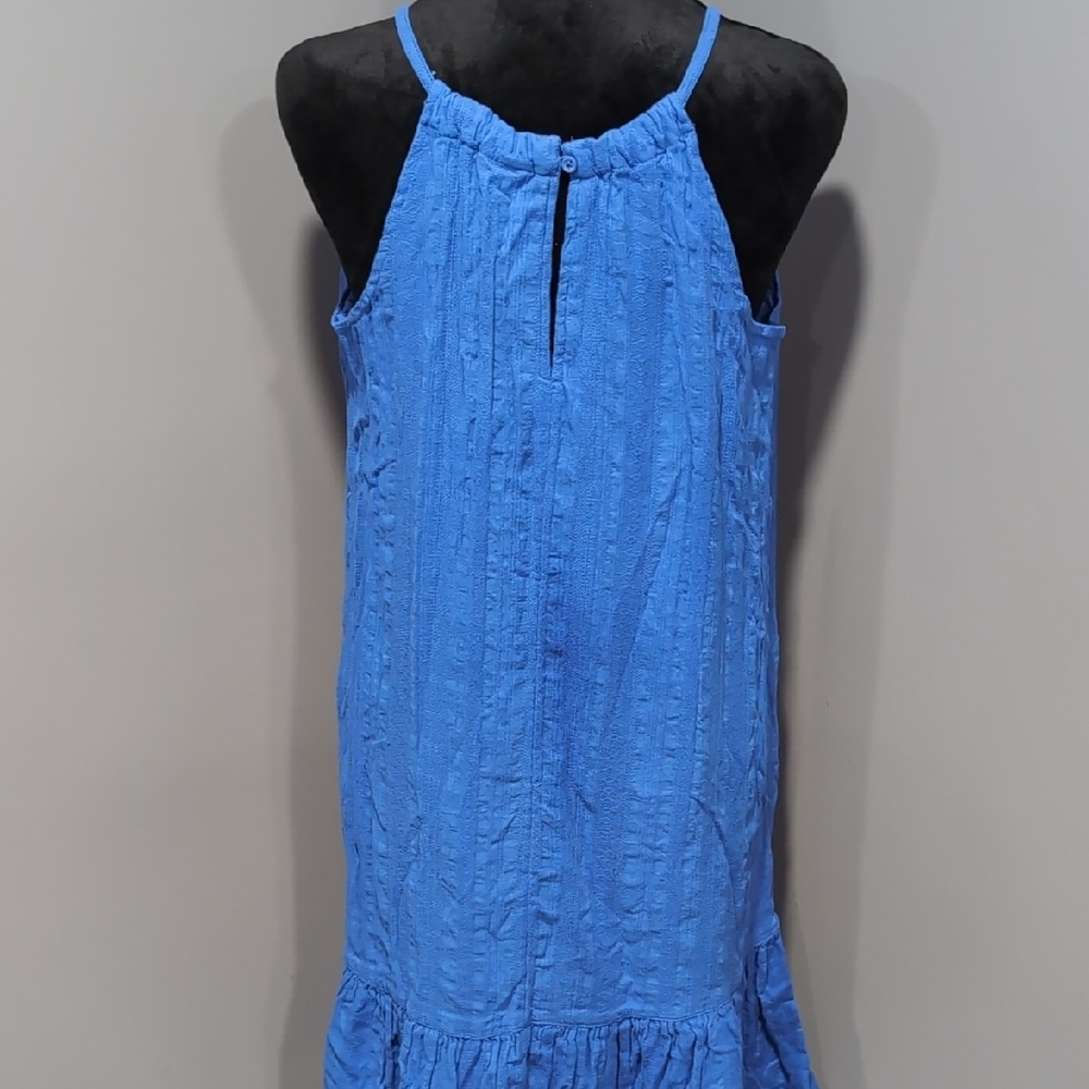 Blue Sleeveless Halter Dress - Picture 4 of 5
